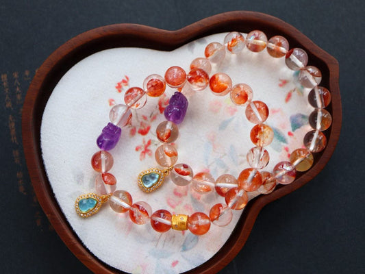 🌹 Fire Energy|Natural Red Aventurine Bracelet |Warm and Elegant