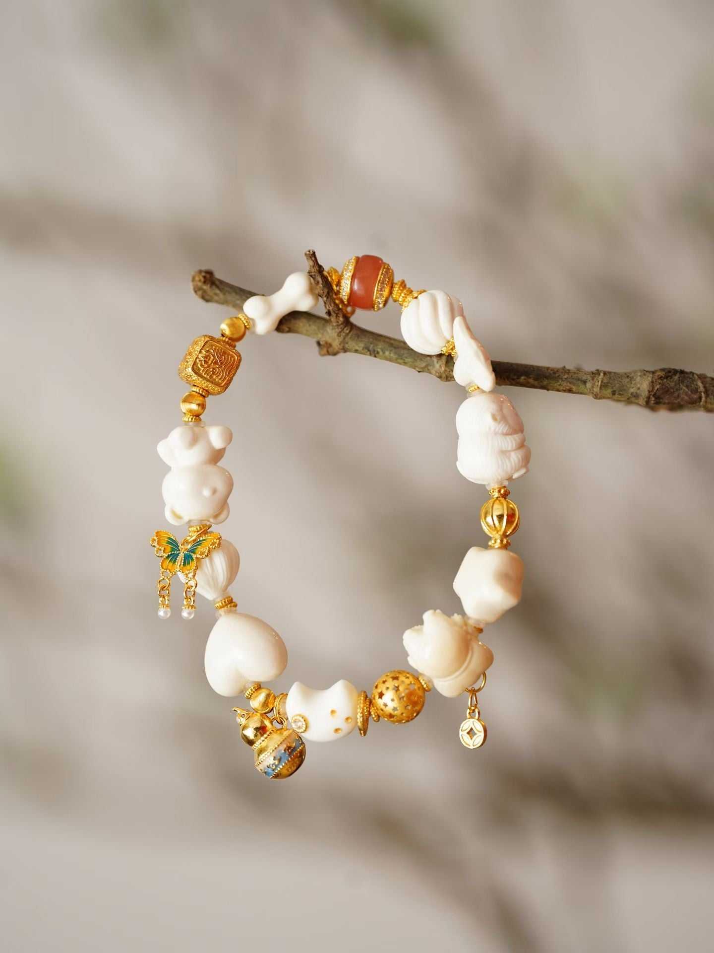 Metal Energy| Lucky Baby Wealth Bracelet |Mammoth Ivory🧸