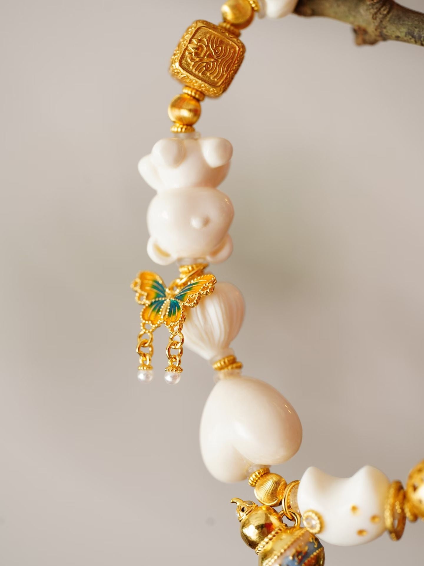 Metal Energy| Lucky Baby Wealth Bracelet |Mammoth Ivory🧸