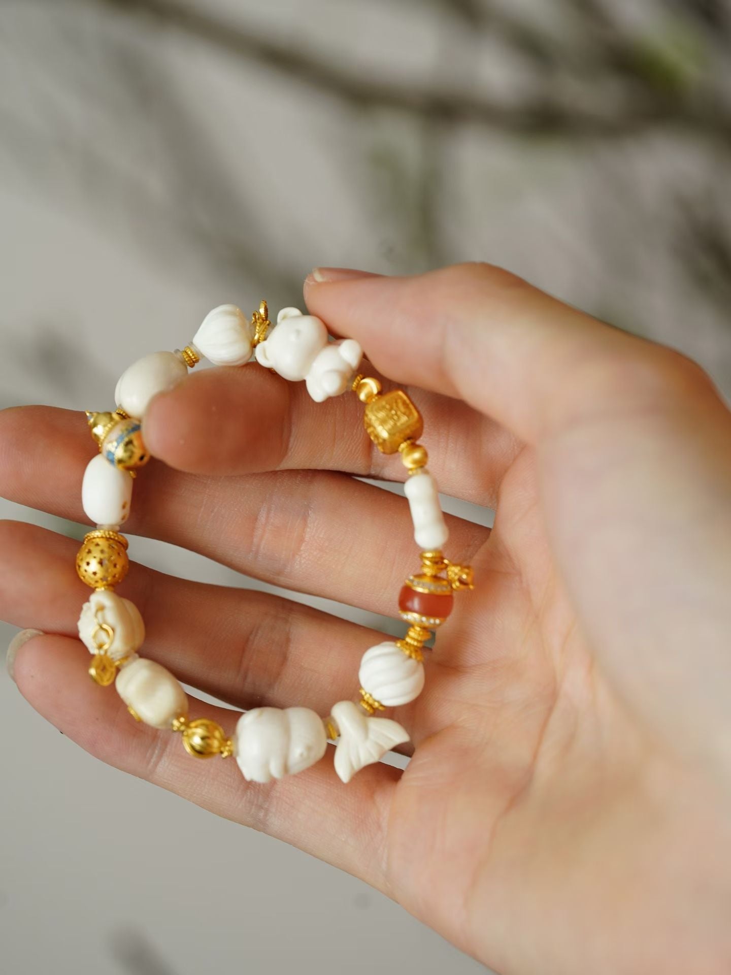 Metal Energy| Lucky Baby Wealth Bracelet |Mammoth Ivory🧸