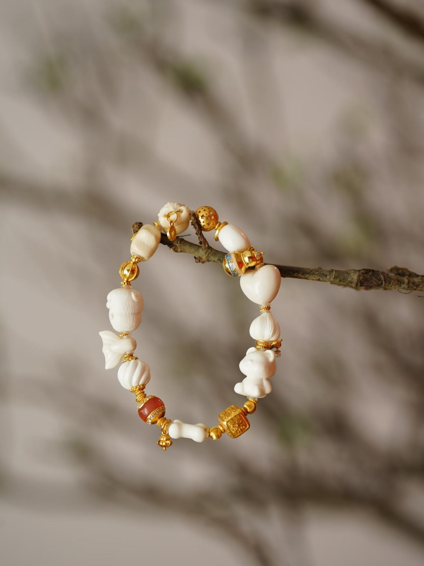 Metal Energy| Lucky Baby Wealth Bracelet |Mammoth Ivory🧸