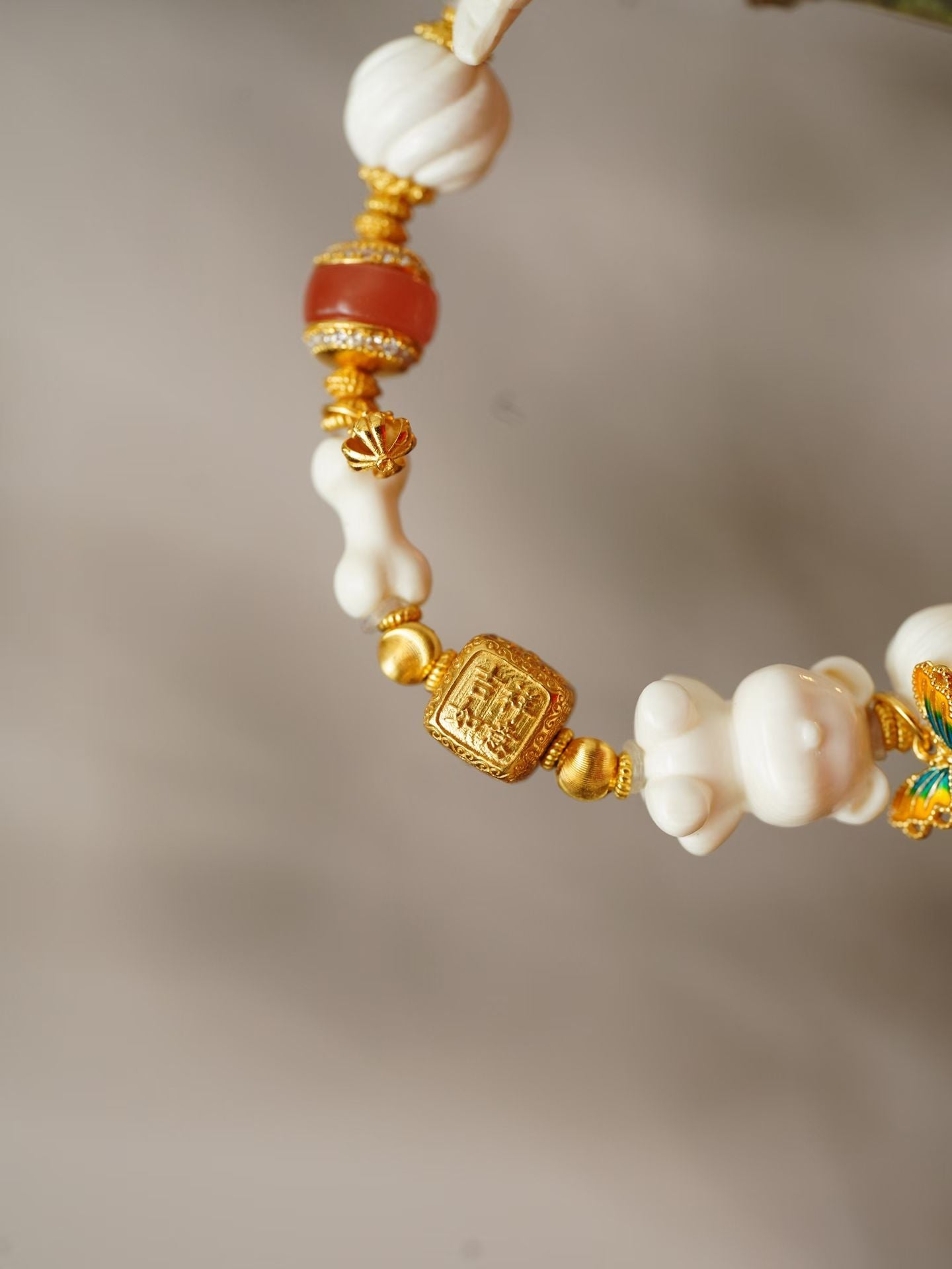 Metal Energy| Lucky Baby Wealth Bracelet |Mammoth Ivory🧸