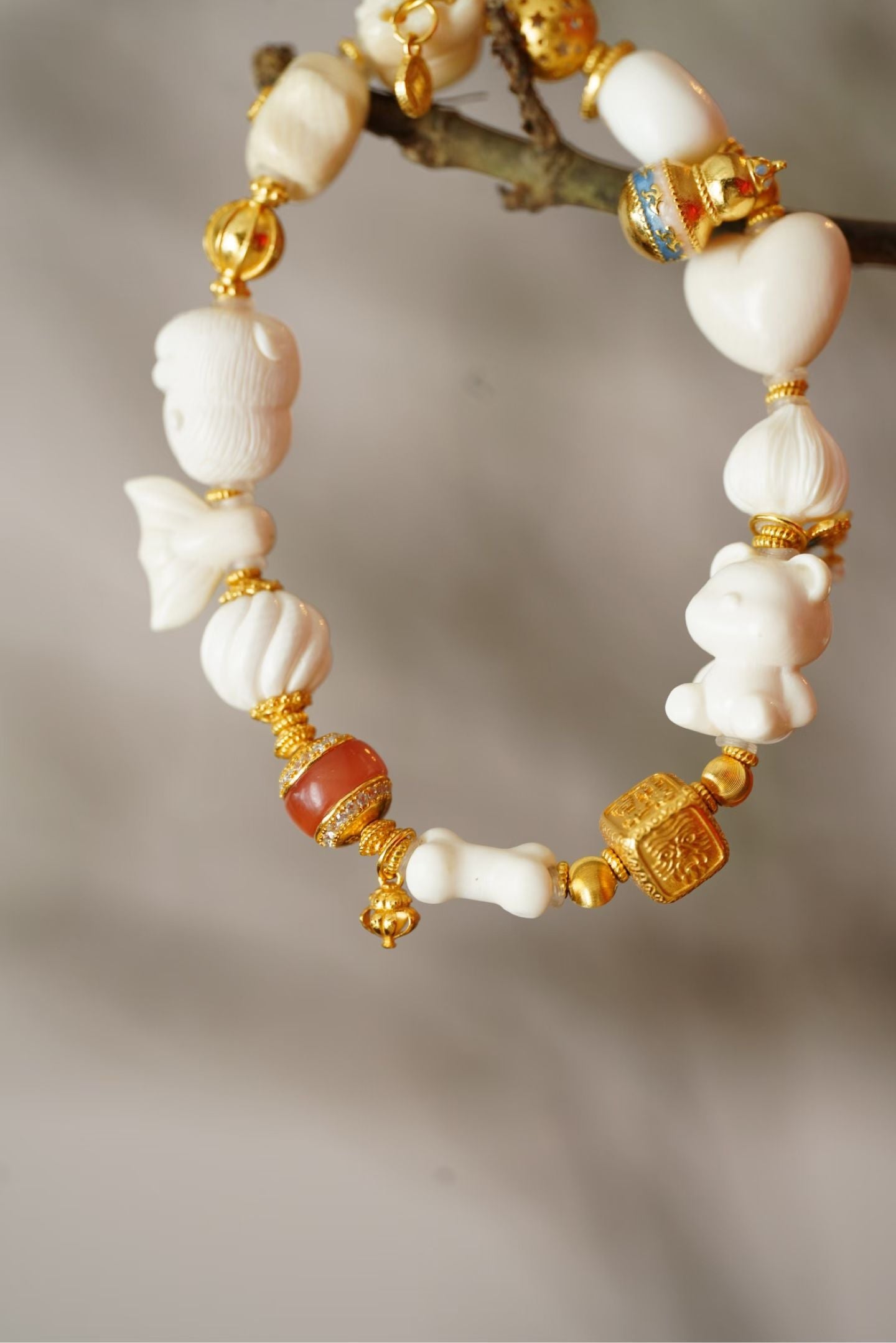 Metal Energy| Lucky Baby Wealth Bracelet |Mammoth Ivory🧸